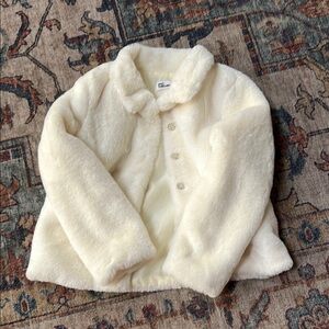 Epic Threads Cream Teddy Jacket Plush Cozy Style